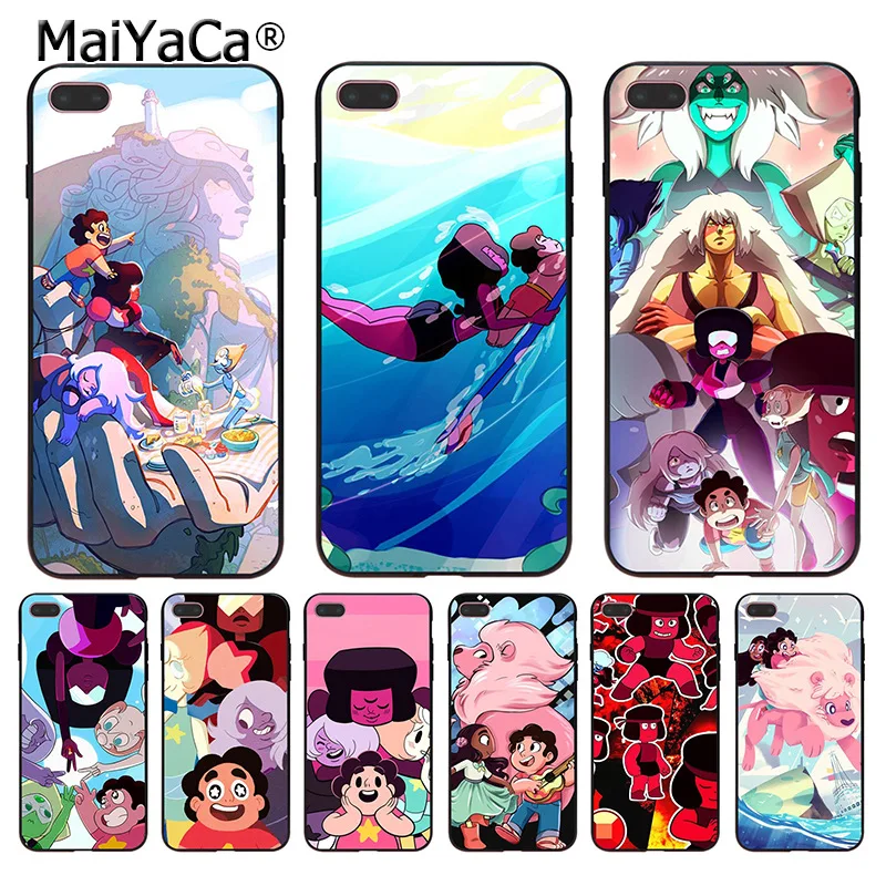 MaiYaCa Cartoon Steven Universe Coque Shell Phone Case for Apple iPhone 8 7 6 6S Plus X 5 5S SE