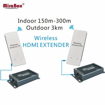 

MiraBox 3KM Wireless WIFI HDMI Video Transmitter Receiver Audio Extractor 1080P 5.8GHz Wireless HDMI Extender Indoor 150m ~ 300m