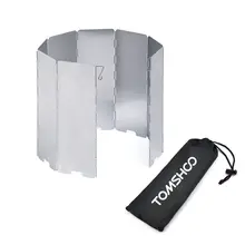TOMSHOO 8 пластин ветрозащитная Прочная Складная напольная кухонная плита газовая плита лобовое стекло экран Кемпинг кухонная посуда оборудование
