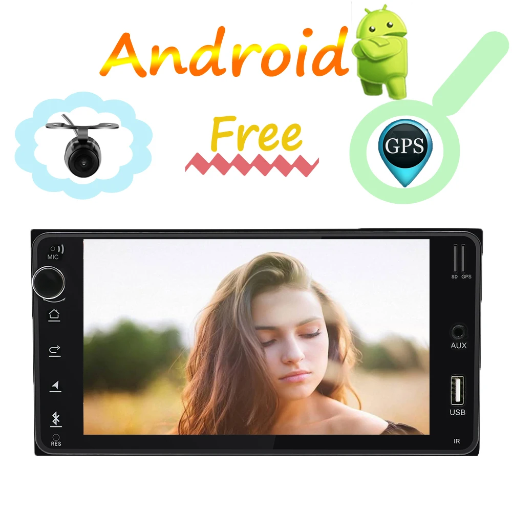 

for Toyota Hilux VIOS Camry Corolla Prado RAV4 Android 8.1 Car Multimedia Player with wifi steering wheel control rear camera