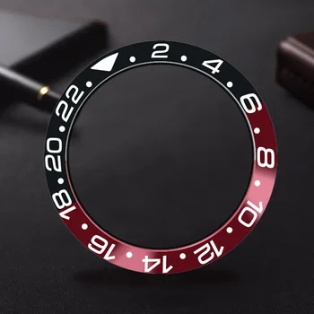 

Watches Spare parts, 38 mm black and red Titanium frame for 40 mm automatic Watch, clock insert for masters Watch