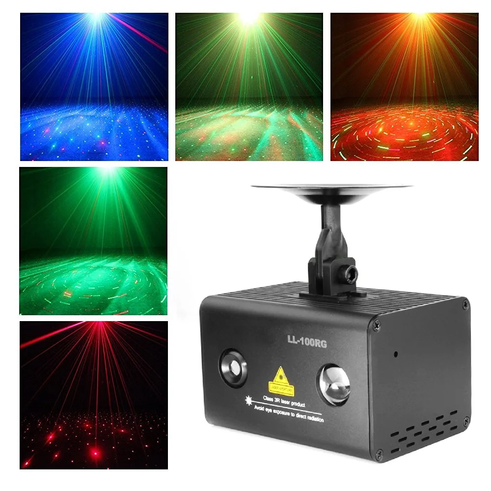 Laser Stage Lighting IR Remote RG Effect RGB Full Color LED Galaxy