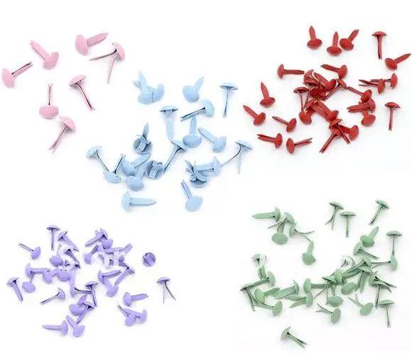 

Wholesale 8mm 300pcs Mixed color scrapbooking Brads, Small round nails metal brad, Free Shipping
