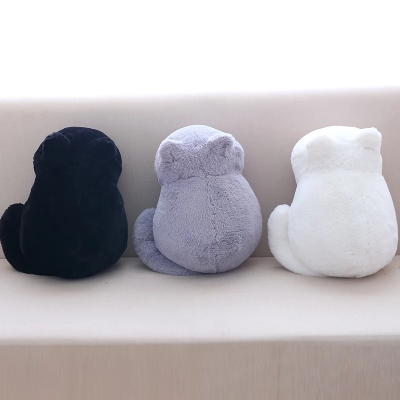 3 Colors Kawaii Plush back Shadow Cat Toys Staffed Soft Cute Cat Dolls Kids Gift Doll Animal Toys Home Decoration sofa cushions