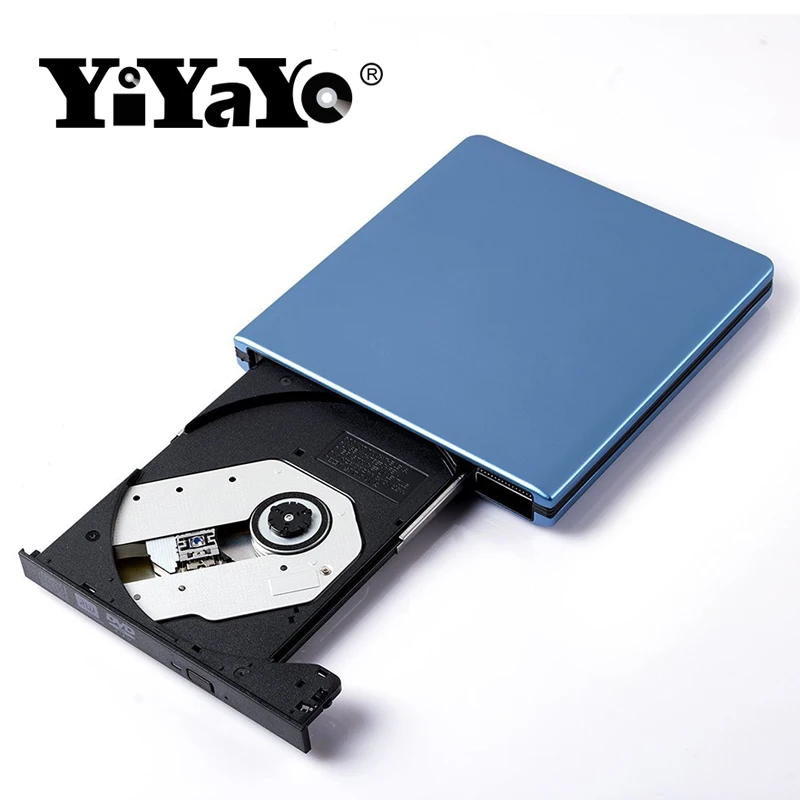 

YiYaYo USB3.0 External DVD drive CD/DVD-ROM Player CD DVD-RW Burner Recorder Portable for Laptop Computer Support Win10/7/8