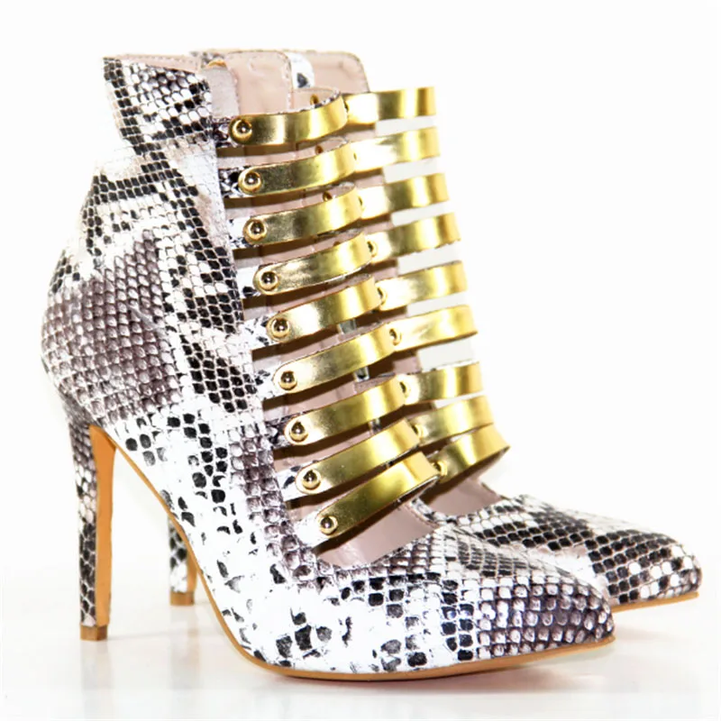 Original Intention Super Elegant Women Pumps Fashion Pointed Toe Thin Heels Pumps Popular Snake Shoes Woman Size 4-10.5