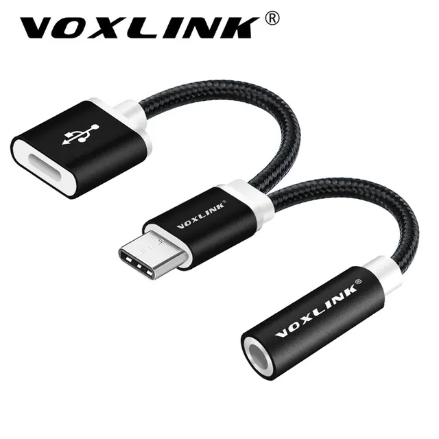 Câble Voxlink Usb C Usb Type C à 35mm Prise Audio Câble Casque
