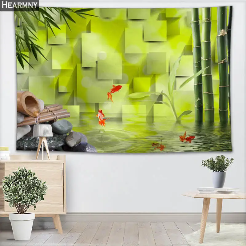 Бамбуковое искусство пространство настенный гобелен простыни домашние декоративные гобелены пляжное полотенце Йога коврик одеяло, скатерть настенный гобелен - Цвет: 6