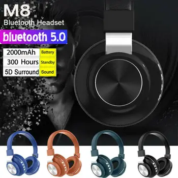 

Foldable Wireless Bluetooth Headphones Stereo Super Bass Headset Sport Headphone with Mic Support TF Card
