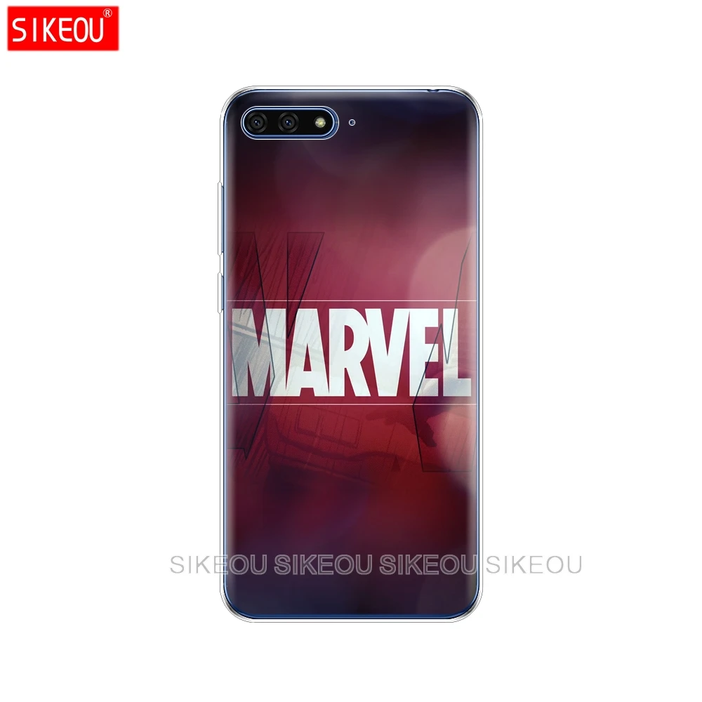 Силиконовый чехол для телефона для huawei Honor 7A PRO 7C Y5 Y6 Y7 Y9 Prime чехол супергероев Marvel venom