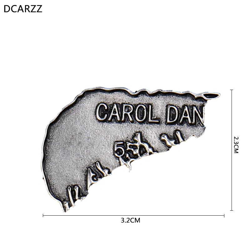 

2019 Captain Marvel Carol Danvers Name Pin Avengers 4 Charms Replica Jewelry Gift for Women Brooches Accessories Wholesale