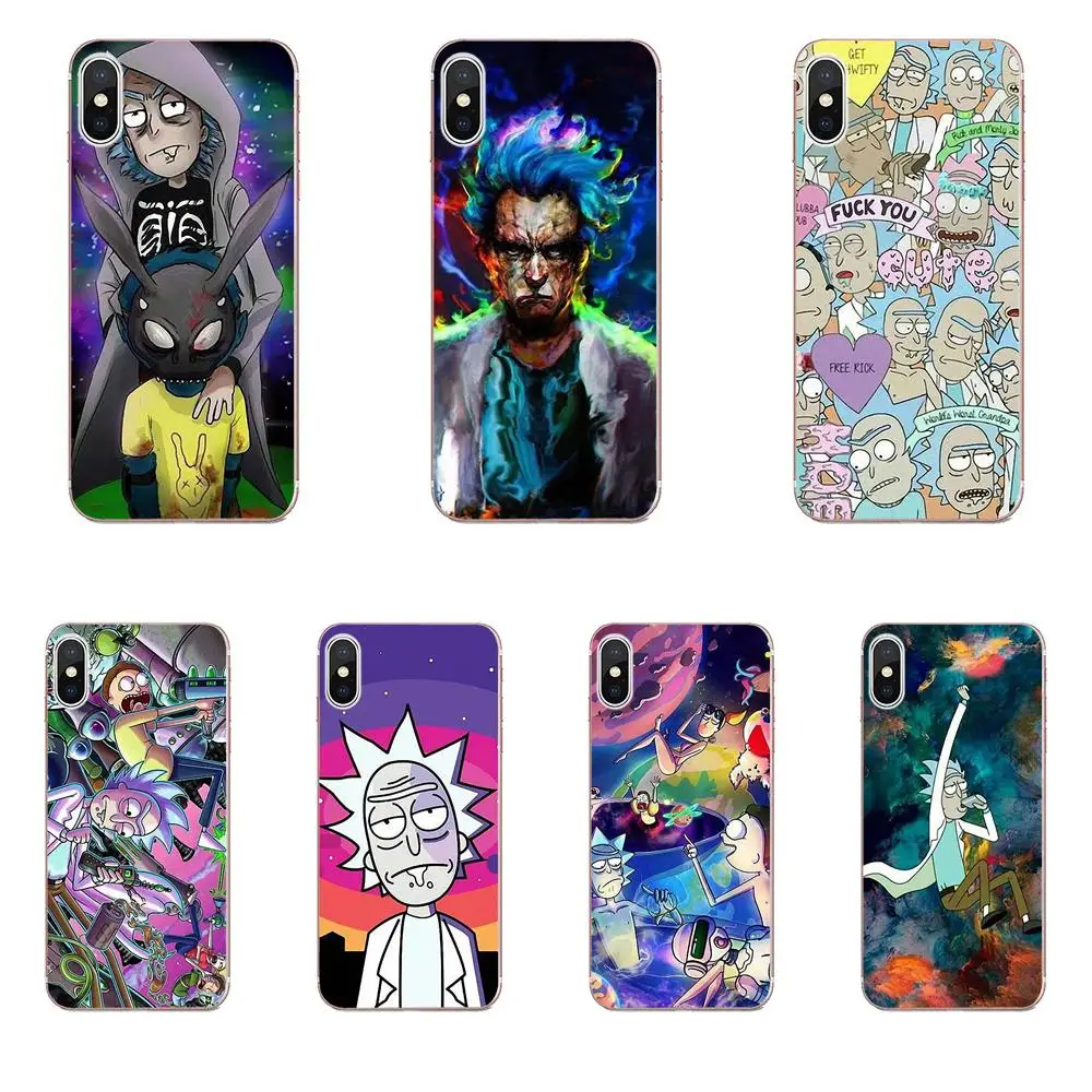 

Rick And Morty TPU Cell Phone For HTC 530 626 628 630 816 820 One A9 M7 M8 M9 M10 E9 U11 Moto G G2 G3 G4 G5 G6 G7