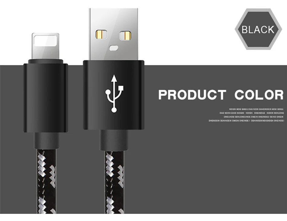  Nylon USB Charge Cable Fast Charging 8 Pin For iPhone X 8 7 6 6S 5 5s Se Plus For iPad Mini Lighting Charger Cables 1M 2M (12)