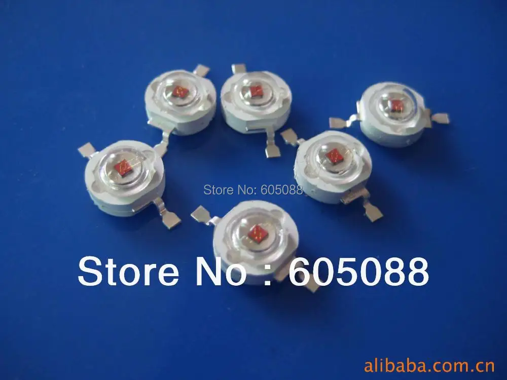 

1w 660nm deep red color high power led laser diode high bright 20-30lm made by high quality Epileds chips 250pcs/Lot wholesale