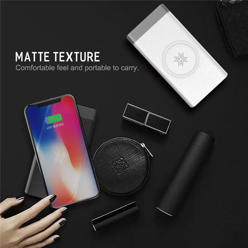 ROCK QI Wireless Charger Power Bank 10000mah Portable External Battery Charger Powerbank For iphone Samsung Xiaomi ROCK QI Wireless Charger Power Bank 10000mah Portable External Battery Charger Powerbank For iphone Samsung Xiaomi