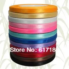 

12 ROLLS 6MM X 25 YARD MULTI-COLOR SATIN RIBBON WEDDING