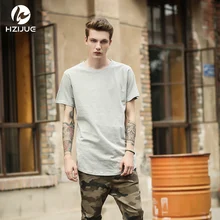 HZIJUE 2018 s s men extended kanye t shirt cotton swag mens t shirts skateboard tshirt