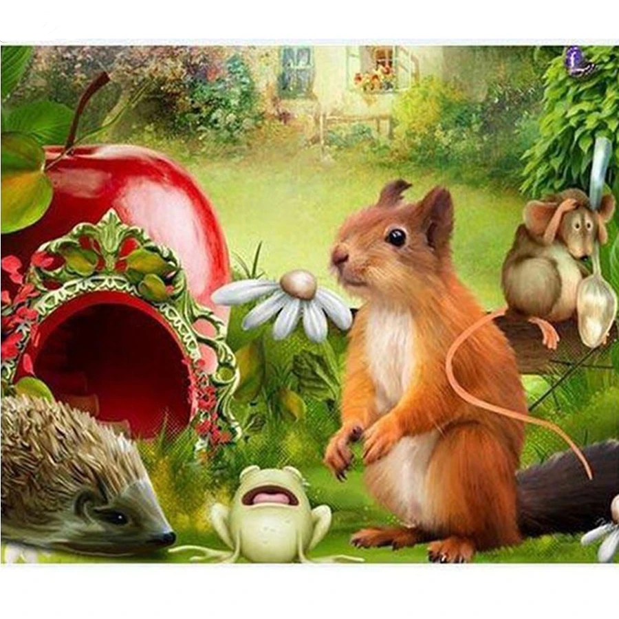 Squirrel Hedgehog and mouse_