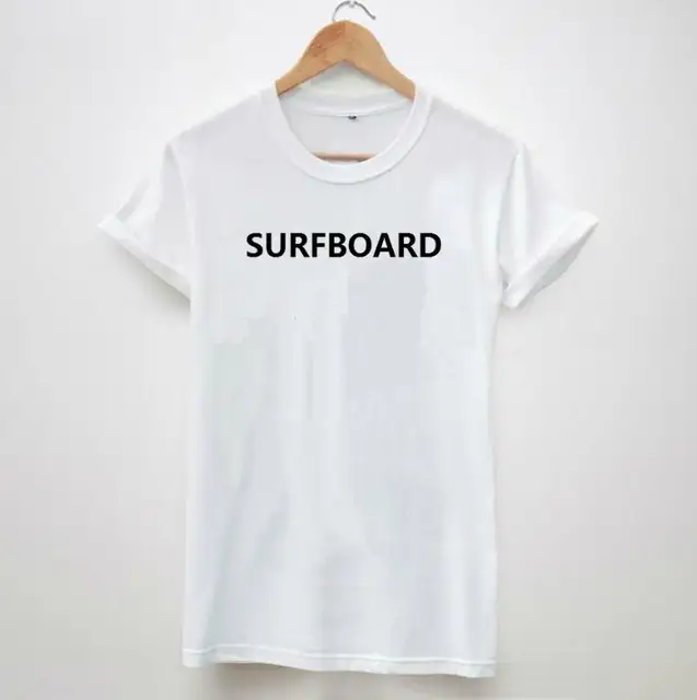 women tshirt surfboard letters print casual cotton funny shirt black plus size funny tees