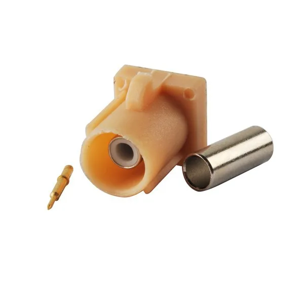 Superbat Fakra Code I- Beige/1001 for Bluetooth Crimp Bluetooh Beige Fafra Connector Male for Coaxial Cable RG316 RG174 LMR100