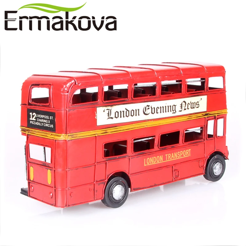 ERMAKOVA 31 см (12 2 &quot) винтажная двухэтажная Ретро английская Статуэтка автобуса