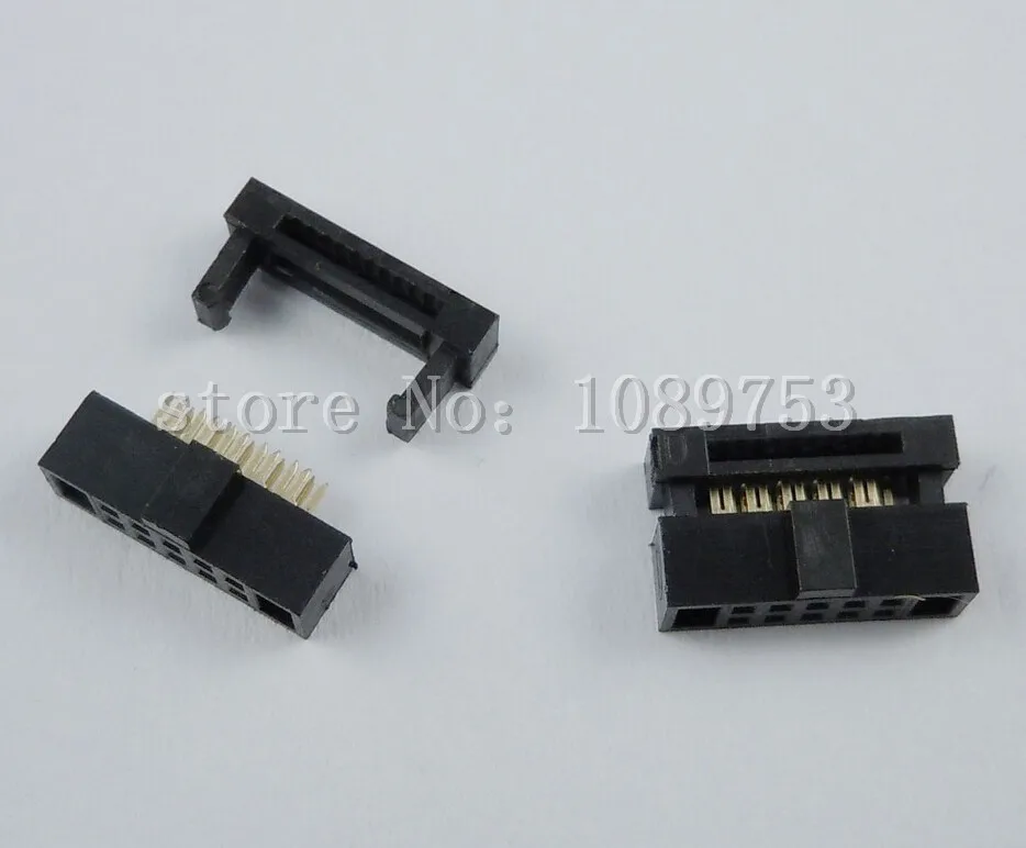 

10 Pcs IDC Cable Connector FC-10P 10Pin Female Header 1.27mm Pitch