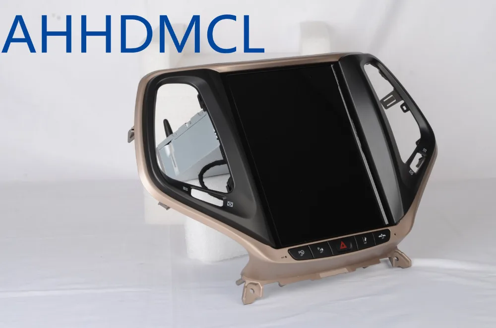 Discount Car Multimedia Player PC PAD Tesla Style Multimedia Player Android 7.1 GPS For Cherokee 2014 2015 2016 2017 7