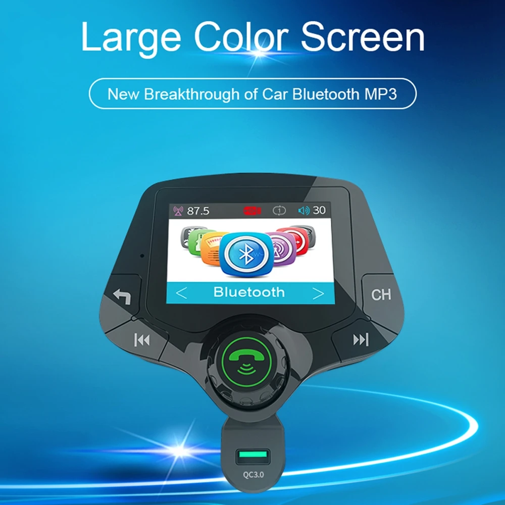 G24 HD цветной экран беспроводной автомобильный комплект Bluetooth MP3 плеер Hands free вызов