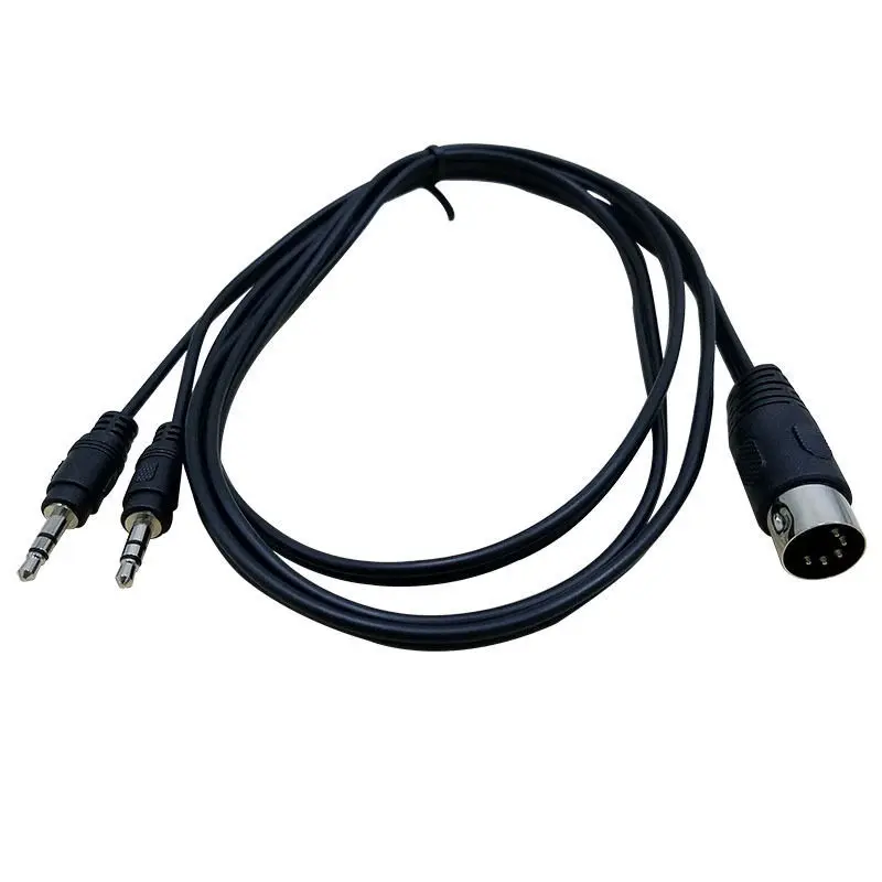 MIDI Y Splitter Cable, 50CM 5 Pin DIN Plug Male to Dual 3.5MM TRS