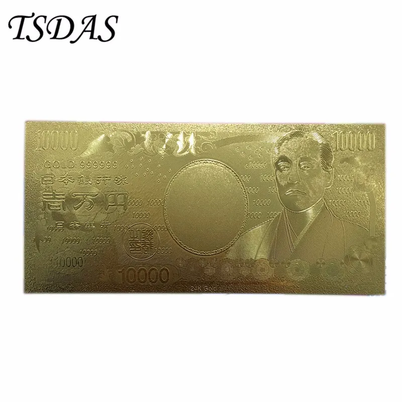 Коллекционные золотые банкноты 10 шт./лот, Япония 10000 иен 24 к Золотая фольга банкноты для сувенира подарок