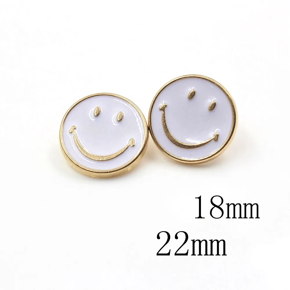 

10pcs/lot Smiley face metal buttons for clothing with princess sweater coat decoration shirt buttons accessories DIY JS-0118