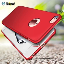 Роскошные жесткие пластиковые Матовые чехлы из поликарбоната для iPhone 7 plus чехол 6 6s plus чехлы для iPhone 8 7 plus X красный 360 Полный чехол для телефона