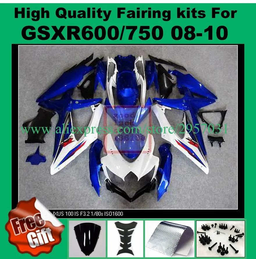Injection bodywork for GSXR600 GSXR750 2008 2009 2010 SUZUKI K8 K9 GSXR