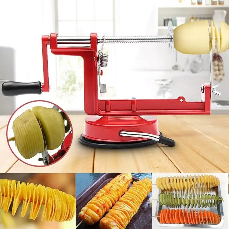 Twister Potato Slicer Stainless Steel Kitchen Accessories Manual Spiral Potato Slicer Cutter Chips