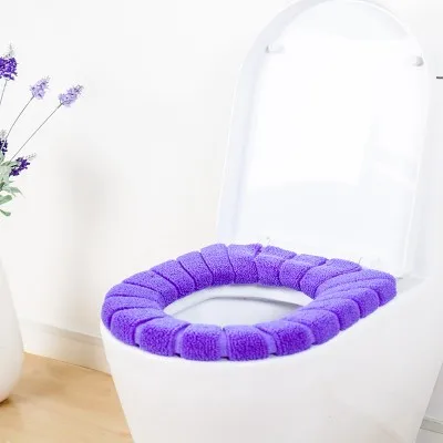 

BF040 Soft flocking O thickening and toilet seat toilet sets Winter warm pumpkin desitoilet cushion seat ring 35cm free shipping