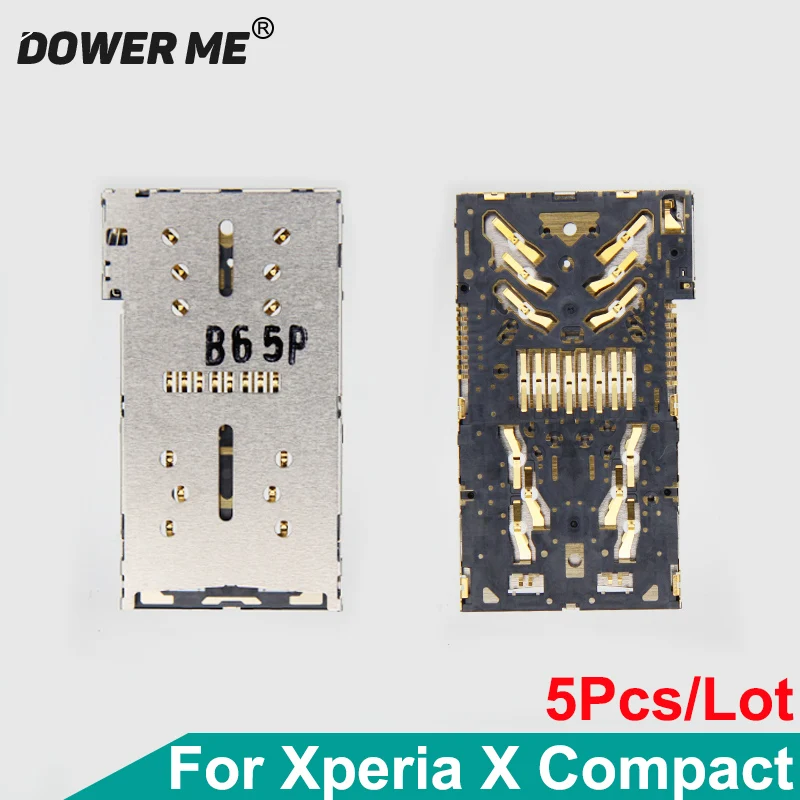 5 шт./лот Dower Me Micro Sd карта+ SIM Card Reader Держатель Разъем Слот для Sony Xperia X Compact F5321