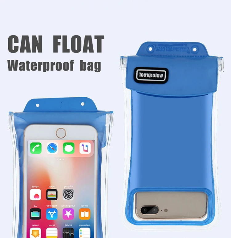 Waterproof Touch Screen Swimming Bag Diving Mobile Phone Bag Summer Outdoor Air Floating Swimming Inflatable Trekking Bag