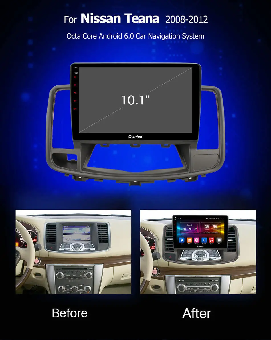  10.1 car radio for Nissan Teana 2008 2009 2010 2011 2012 Android 8.1 Unit Computer Intelligent Mult