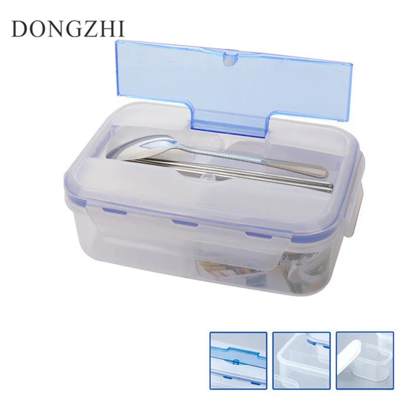 

1000ML Outdoor Lunch Box Microwave Food-Grade PP Lunch Bento Box With Soup Bowl Chopsticks Spoon LaunchBox Eco-Friendly LB021