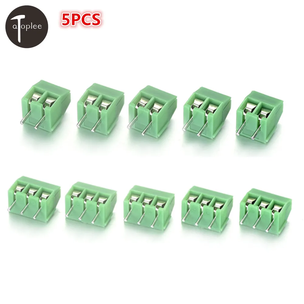 5PCS Mini 2P/3P 3.96mm M2&steel Screw Terminal Block Connectors Binding