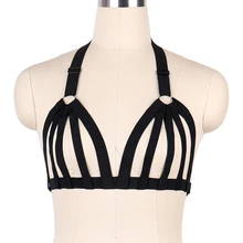 Черная обвязка для Тела Бондаж бюстгальтер эластичное белье женские пикантные топы ремень жгут Готический БДСМ фетиш для эротики пояс Одежда для Хэллоуина