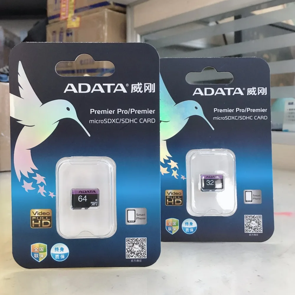 Карта памяти ADATA 16 Гб/32 ГБ/64 ГБ флэш-карты памяти Microsd TF/SD карты для смартфона/планшета