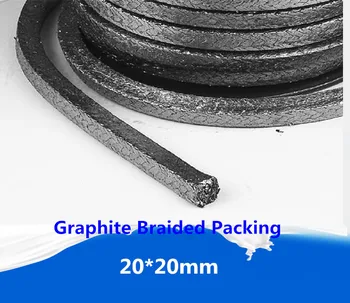 

20*20mm Pure Graphite Packing 1 meter for sealing /Graphite Braided Packing /expanded Graphite