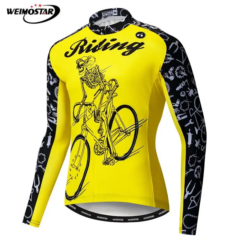 Weimostar Canada Team Mountain Bike Clothing Autumn Cycling Jersey Long Sleeve Men Outdoor Sport