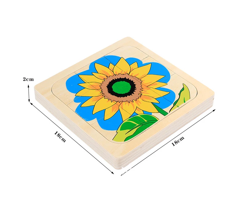 Многослойный процесс роста головоломка животное/растение деревянные пазлы Дети Монтессори развивающие обучающие игрушки для детей