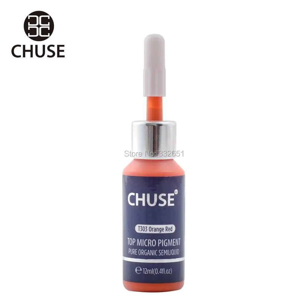 Cosmética da Tinta Alaranjada da Tatuagem da Composição do Pigmento T303 de Chuse Permanente Vermelha Microblading Passada gv Dermatest 12ml 0.4fl.oz Cor 7 High Quality Beleza e saúde
