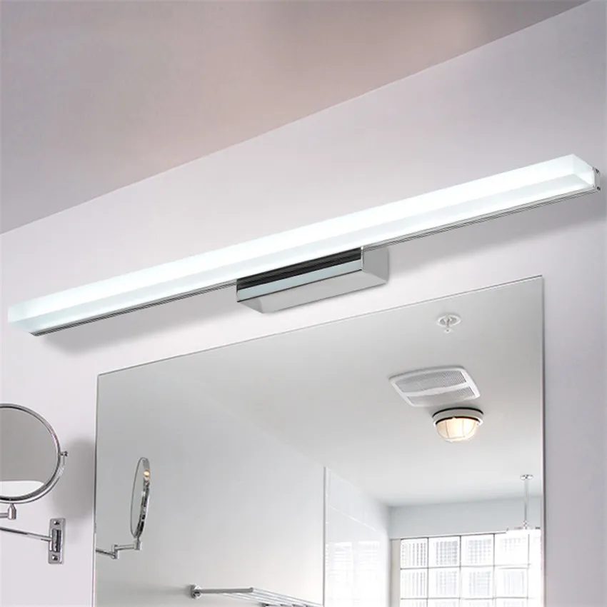 

New Simple LED Mirror Light 40cm-120cm Modern Cosmetic Acrylic Wall lamp Bathroom Light Waterproof Free Shipping