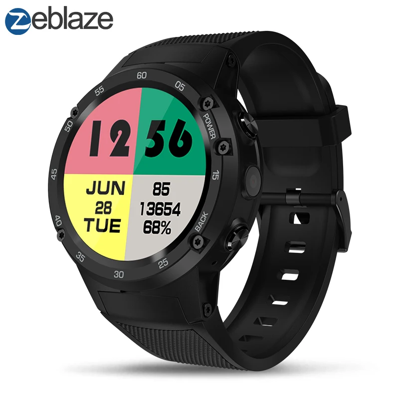 Zeblaze THOR 4 Flagship 4G LTE GPS SmartWatch Android 7.0 MTK6737 Quad Core 1GB+16GB 5.0MP 580mAh 4G/3G/2G Data Call Watch Men