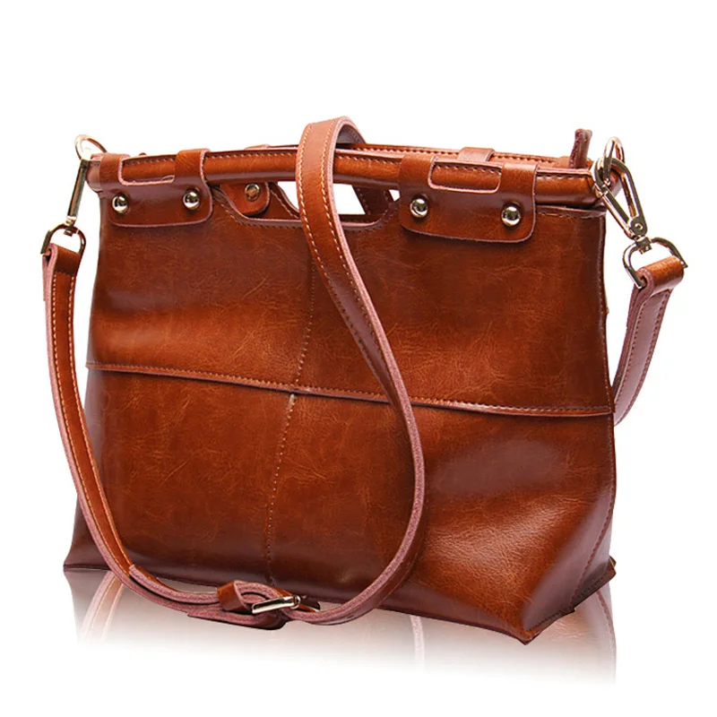 

2019 Casual Women Bags Genuine Leather Handbags VintageShoulder Cross-body Bag Elegant Ladies Tote Women Messenger Bags Fashion