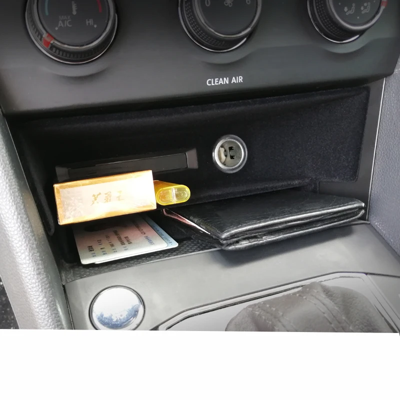 

For Tiguan Second Generation 2017 2018 Center Console Organizer Container Box Storage Car interior decoration accessories